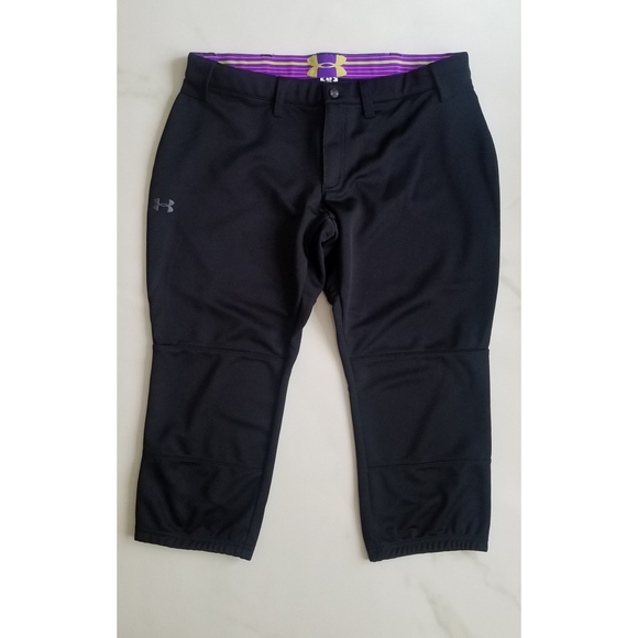 Under Armour Pants - UNDER ARMOUR BLACK SOFTBALL PANTS WOMEN'S SZ L